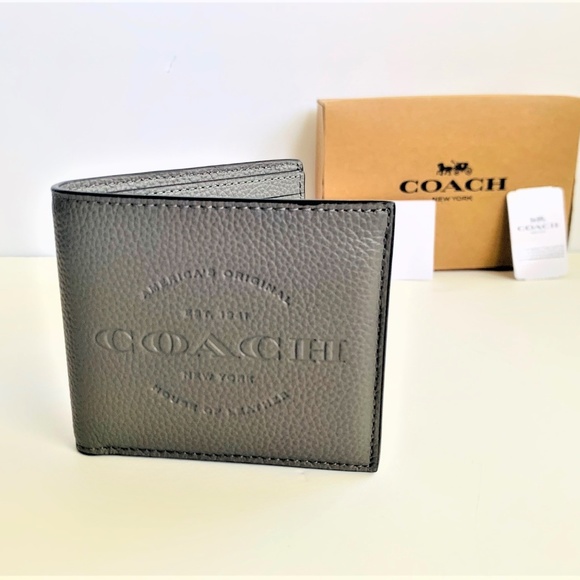 ✨NWT Coach Men's Double Bill Leather Wallet - Picture 1 of 5